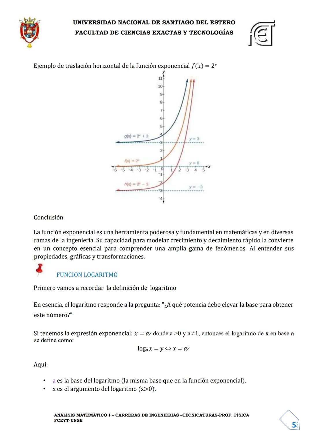 UNIVERSIDAD NACIONAL DE SANTIAGO DEL ESTERO
FACULTAD DE CIENCIAS EXACTAS Y TECNOLOGÍAS
DEPARTAMENTO ACADÉMICO DE MATEMÁTICA
ANÁLISIS MATEMÁT