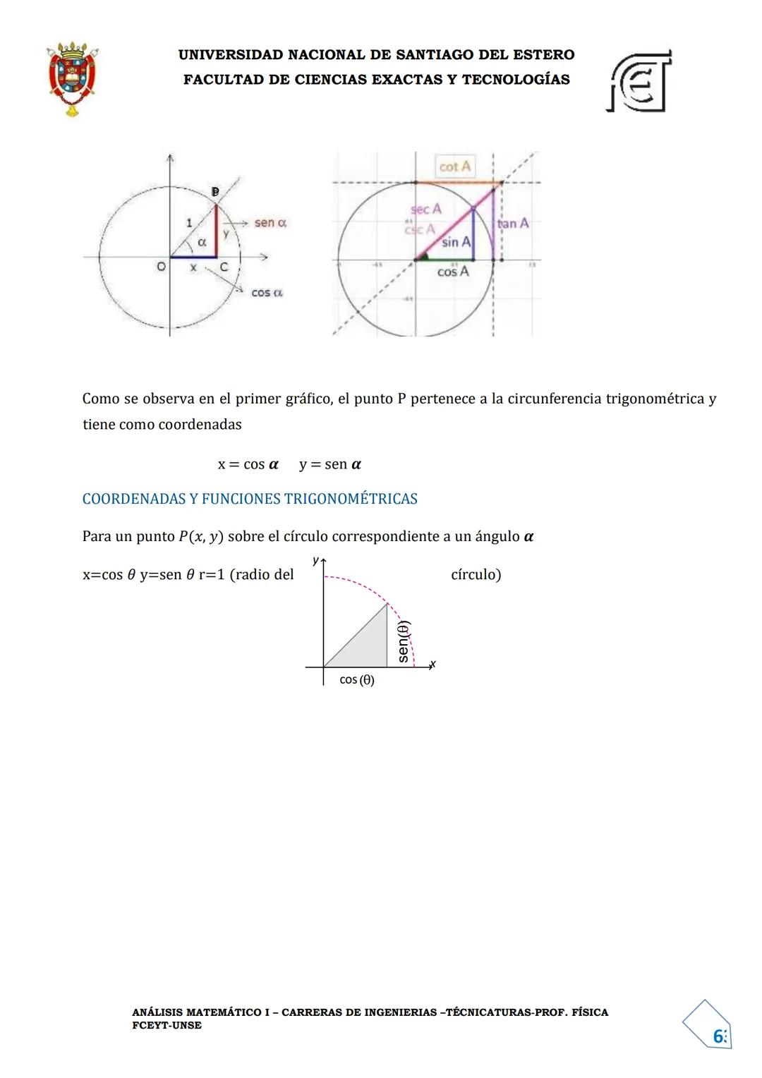 UNIVERSIDAD NACIONAL DE SANTIAGO DEL ESTERO
FACULTAD DE CIENCIAS EXACTAS Y TECNOLOGÍAS
DEPARTAMENTO ACADÉMICO DE MATEMÁTICA
ANÁLISIS MATEMÁT