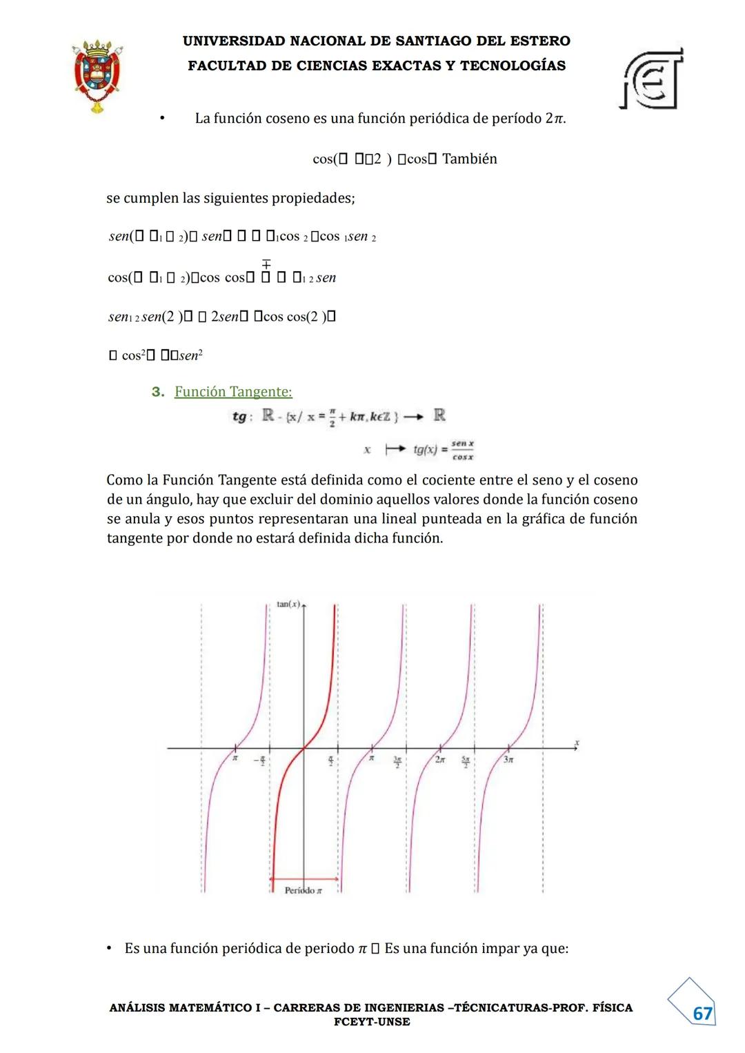 UNIVERSIDAD NACIONAL DE SANTIAGO DEL ESTERO
FACULTAD DE CIENCIAS EXACTAS Y TECNOLOGÍAS
DEPARTAMENTO ACADÉMICO DE MATEMÁTICA
ANÁLISIS MATEMÁT