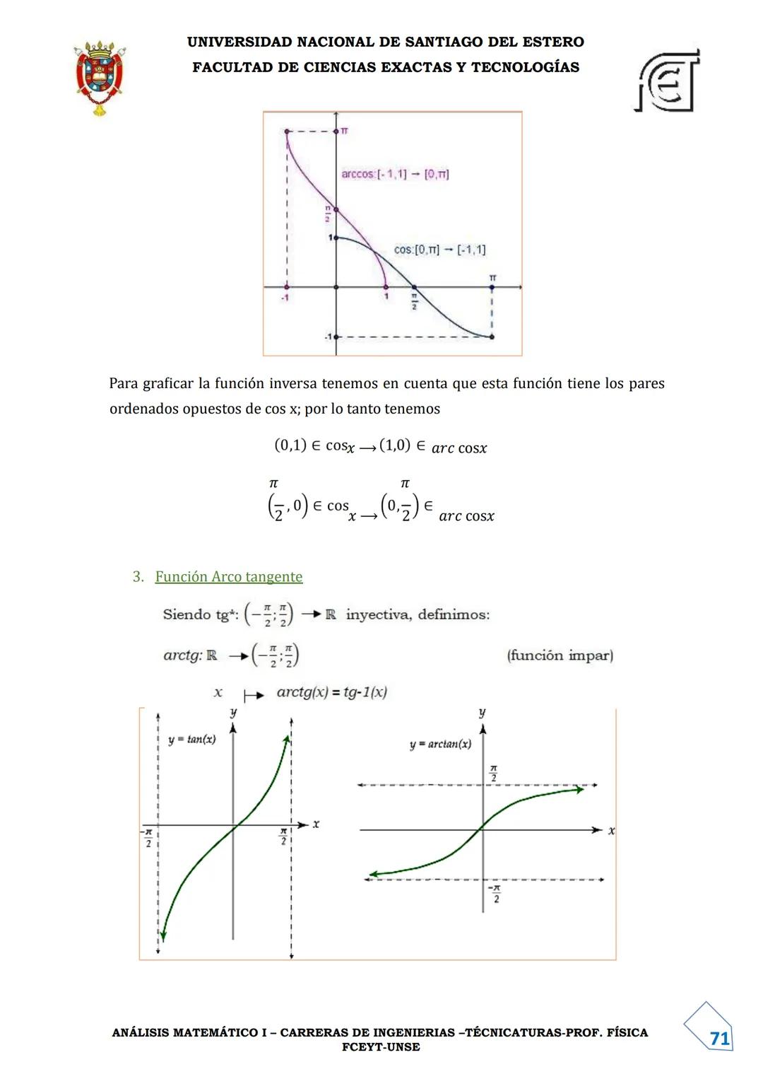 UNIVERSIDAD NACIONAL DE SANTIAGO DEL ESTERO
FACULTAD DE CIENCIAS EXACTAS Y TECNOLOGÍAS
DEPARTAMENTO ACADÉMICO DE MATEMÁTICA
ANÁLISIS MATEMÁT