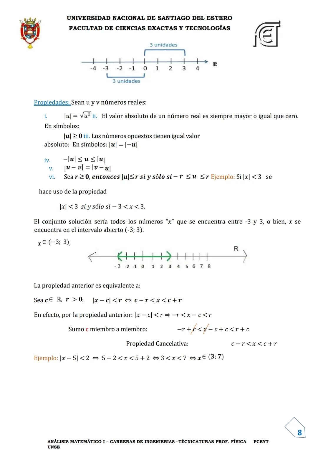UNIVERSIDAD NACIONAL DE SANTIAGO DEL ESTERO
FACULTAD DE CIENCIAS EXACTAS Y TECNOLOGÍAS
DEPARTAMENTO ACADÉMICO DE MATEMÁTICA
ANÁLISIS MATEMÁT