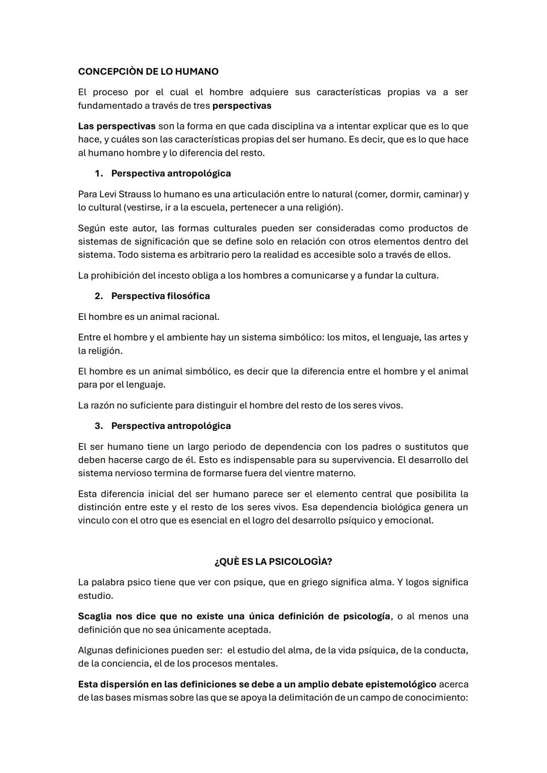 CONCEPCIÒN DE LO HUMANO
El proceso por el cual el hombre adquiere sus características propias va a ser
fundamentado a través de tres perspec
