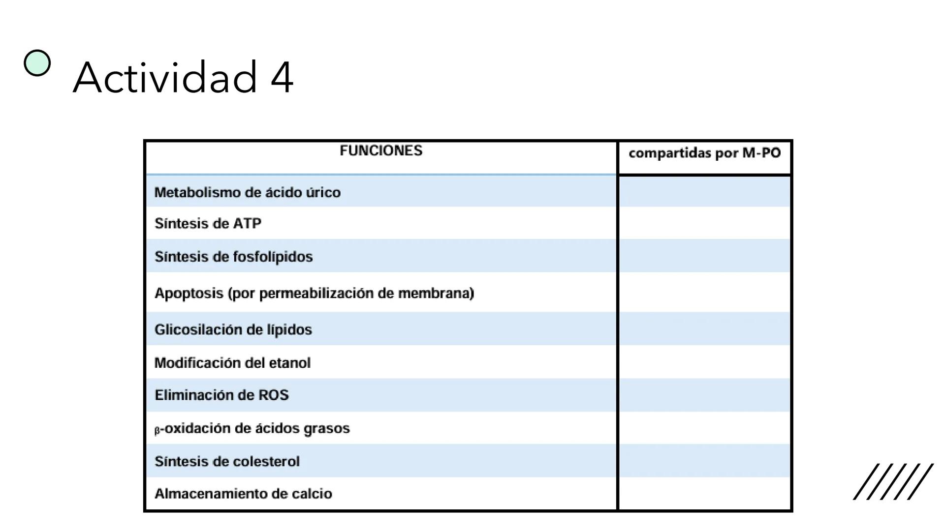 + 
Facultad de Ciencias
VETERINARIAS
APO
7
Organelas membranosas II.
Mitocondrias. Peroxisomas
Dra. Mariana Woudwyk
Biología Celular y del D