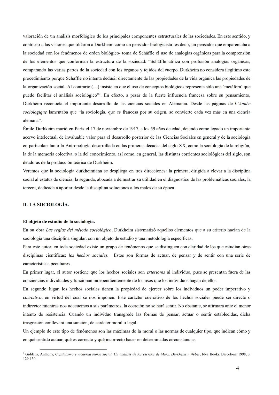EL PENSAMIENTO DE ÉMILE DURKHEIM
Mariano Andrade y Rocio Otero.
I- CONTEXTO HISTÓRICO, ASPECTOS BIOGRÁFICOS Y ANTECEDENTES FILOSÓFICOS DEL
P