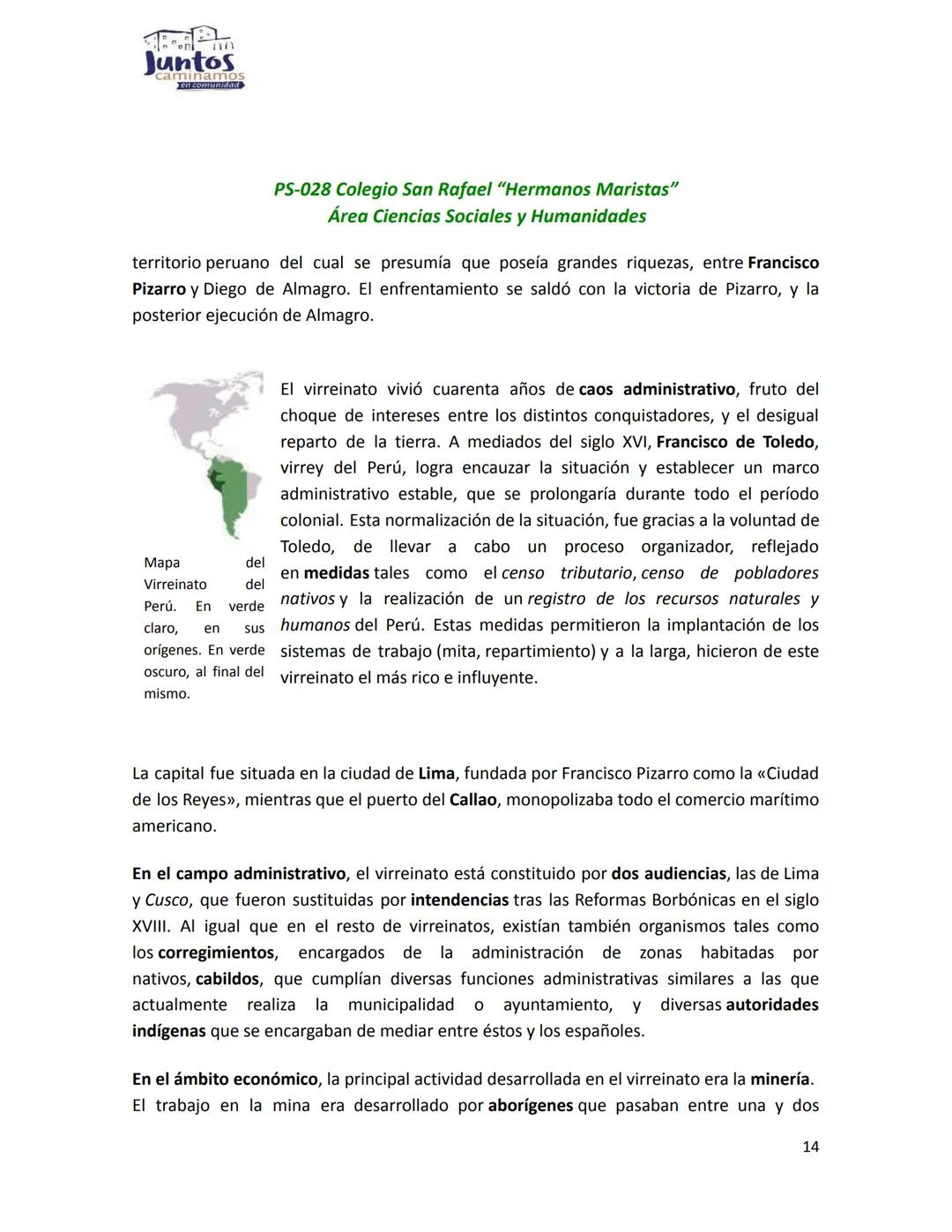 Juntos
minamos
en.comunidad
PS-028 Colegio San Rafael "Hermanos Maristas"
Área Ciencias Sociales y Humanidades
COLONIZACIÓN DE LA AMÉRICA ES