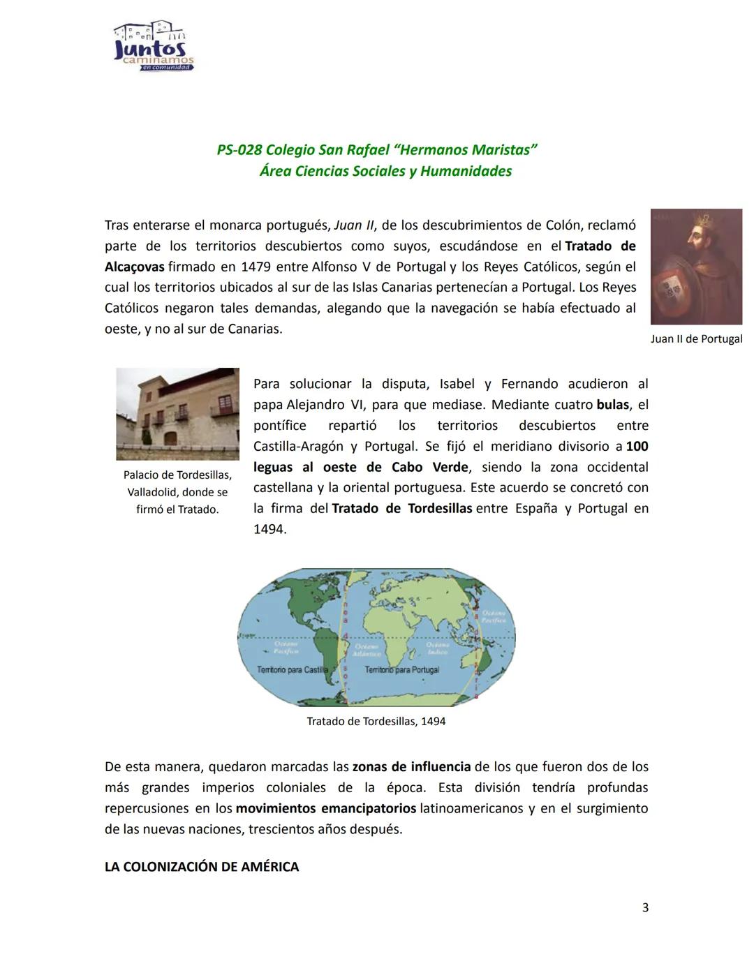 Juntos
minamos
en.comunidad
PS-028 Colegio San Rafael "Hermanos Maristas"
Área Ciencias Sociales y Humanidades
COLONIZACIÓN DE LA AMÉRICA ES