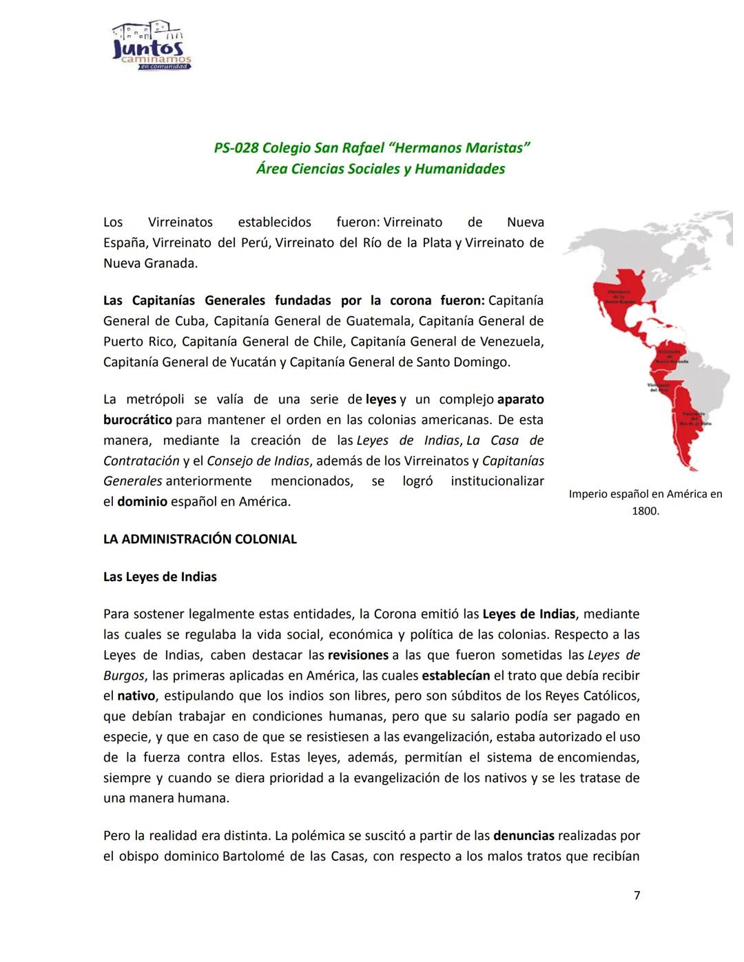 Juntos
minamos
en.comunidad
PS-028 Colegio San Rafael "Hermanos Maristas"
Área Ciencias Sociales y Humanidades
COLONIZACIÓN DE LA AMÉRICA ES