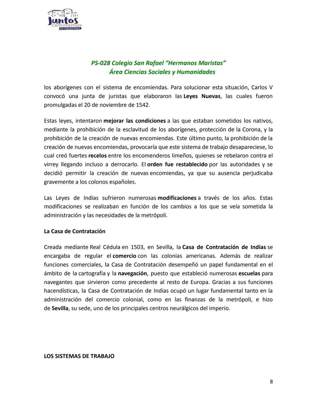 Juntos
minamos
en.comunidad
PS-028 Colegio San Rafael "Hermanos Maristas"
Área Ciencias Sociales y Humanidades
COLONIZACIÓN DE LA AMÉRICA ES
