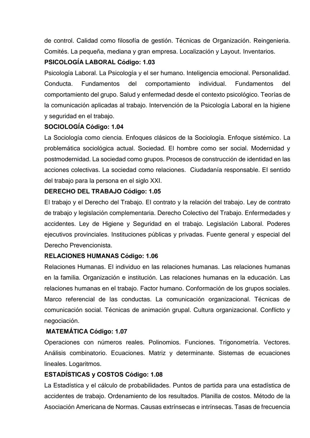 INSTITUTO SAN ANDRES N°8225
Instituto
San Andrés
TECNICATURA EN HIGIENE Y
SEGURIDAD EN EL TRABAJO
PSICOLOGIA
LABORAL
2.025 # PROGRAMA I. INT