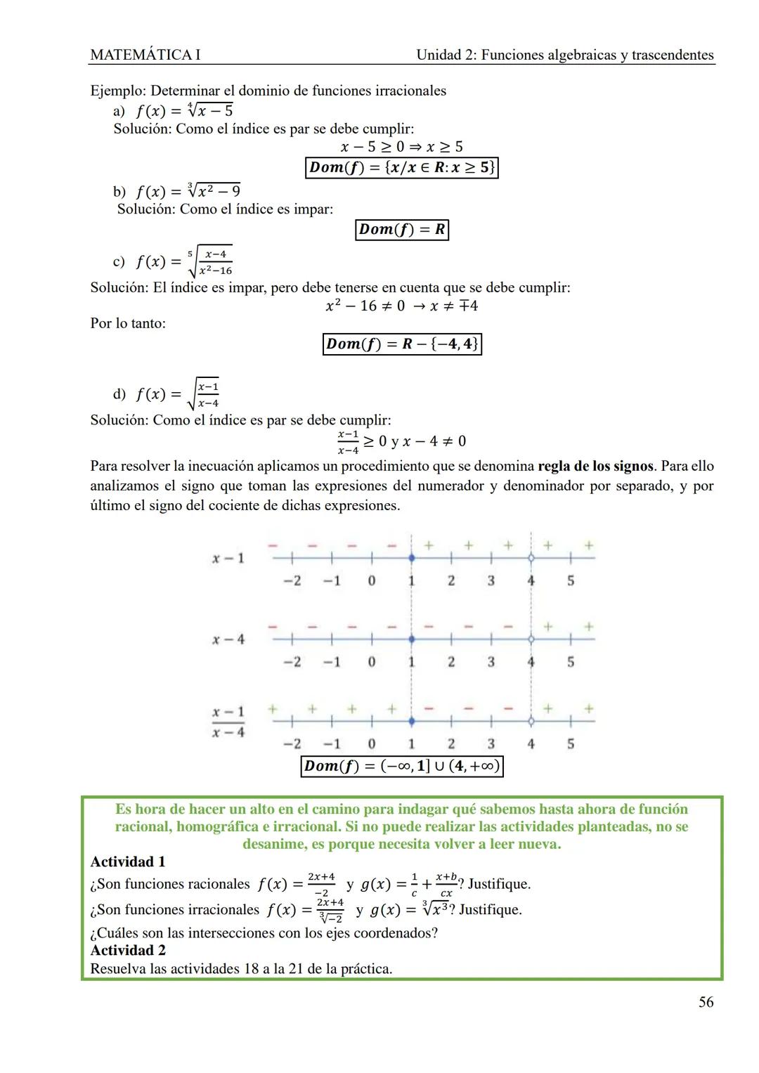 MATEMÁTICA I
Unidad 2: Funciones algebraicas y trascendentes
UNIDAD 2: FUNCIONES ALGEBRAICAS Y TRASCENDENTES
1. Introducción
CONCEPTOS TEÓRI