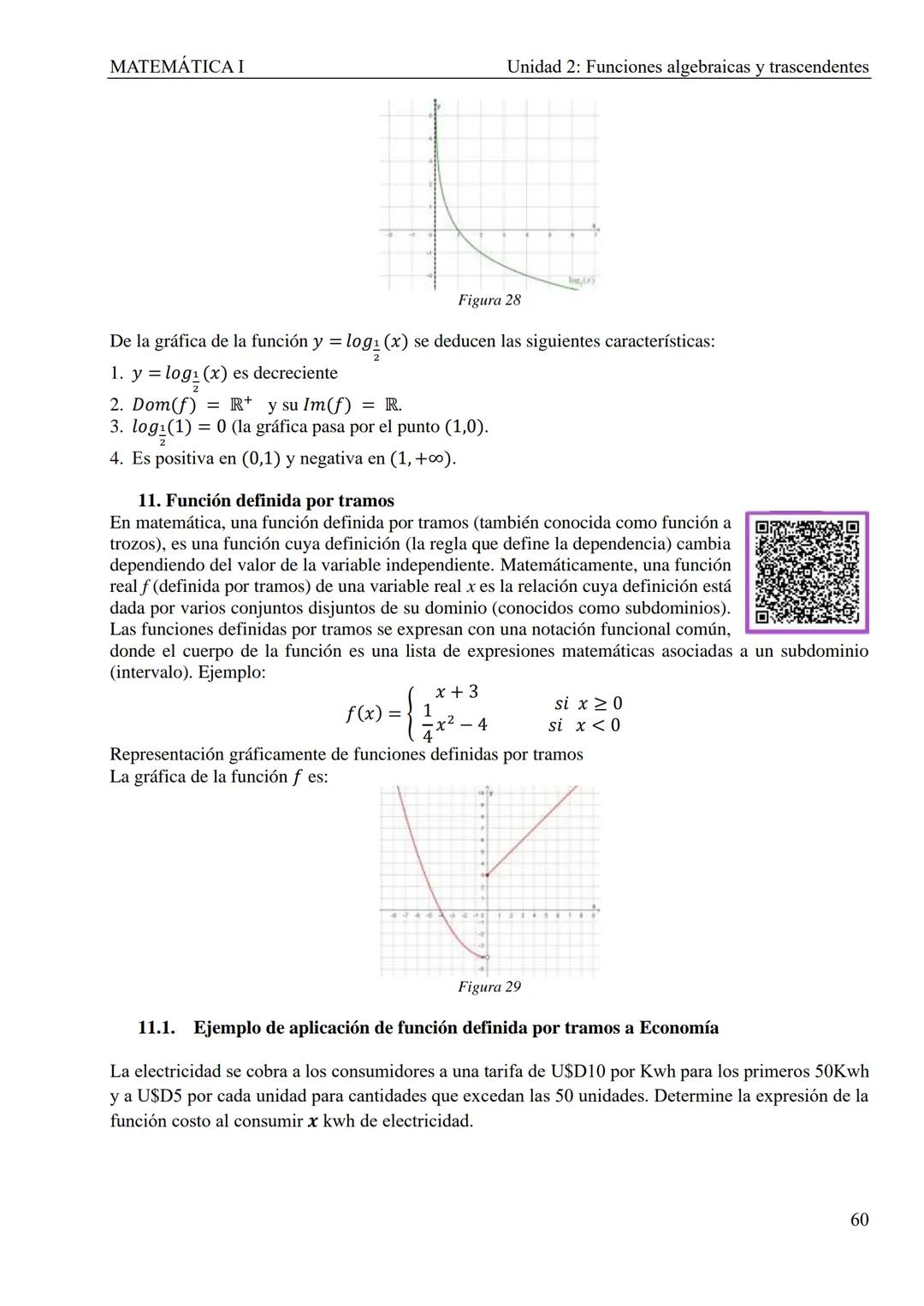 MATEMÁTICA I
Unidad 2: Funciones algebraicas y trascendentes
UNIDAD 2: FUNCIONES ALGEBRAICAS Y TRASCENDENTES
1. Introducción
CONCEPTOS TEÓRI