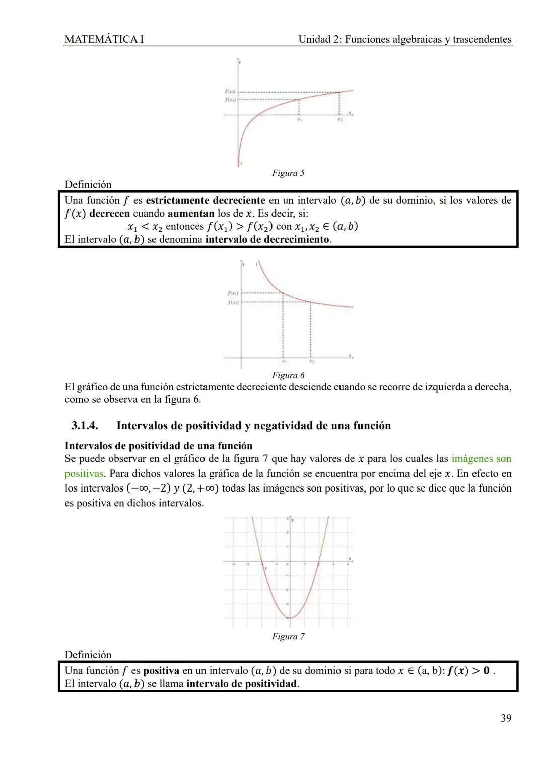 MATEMÁTICA I
Unidad 2: Funciones algebraicas y trascendentes
UNIDAD 2: FUNCIONES ALGEBRAICAS Y TRASCENDENTES
1. Introducción
CONCEPTOS TEÓRI