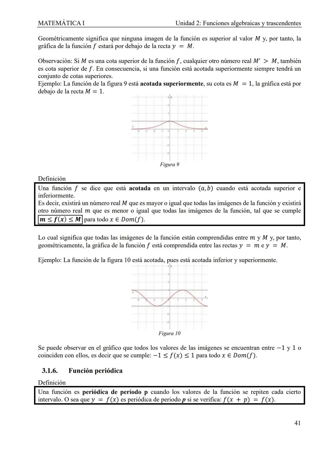 MATEMÁTICA I
Unidad 2: Funciones algebraicas y trascendentes
UNIDAD 2: FUNCIONES ALGEBRAICAS Y TRASCENDENTES
1. Introducción
CONCEPTOS TEÓRI