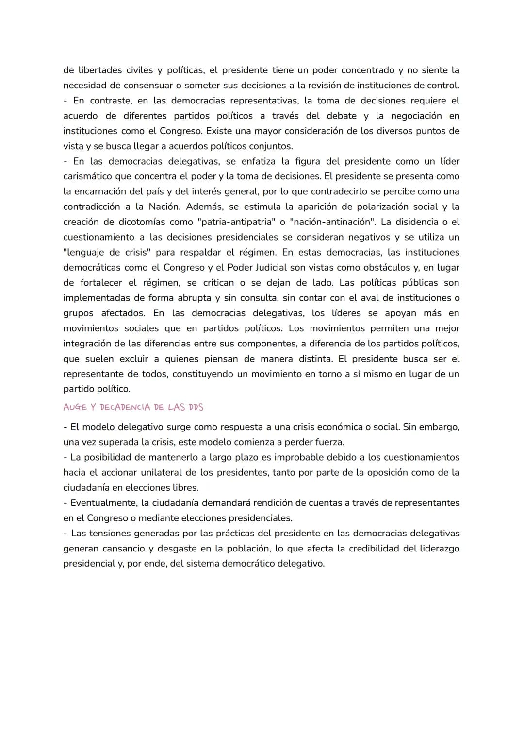 Segundo
Parcial Herramientas
CAPÍTULO 6: Democracias Delegativas
SURGIMIENTO DE LAS DEMOCRACIAS DELEGATIVAS
Durante el siglo XX las crisis e