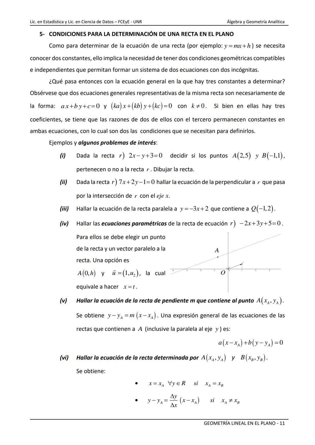 --- OCR Start ---
NACIONAL
Universidad Nacional de Rosario
ERSIDAD NARE HOM DE Facultad de Ciencias Económicas y Estadística
GEOMETRÍA LINEA
