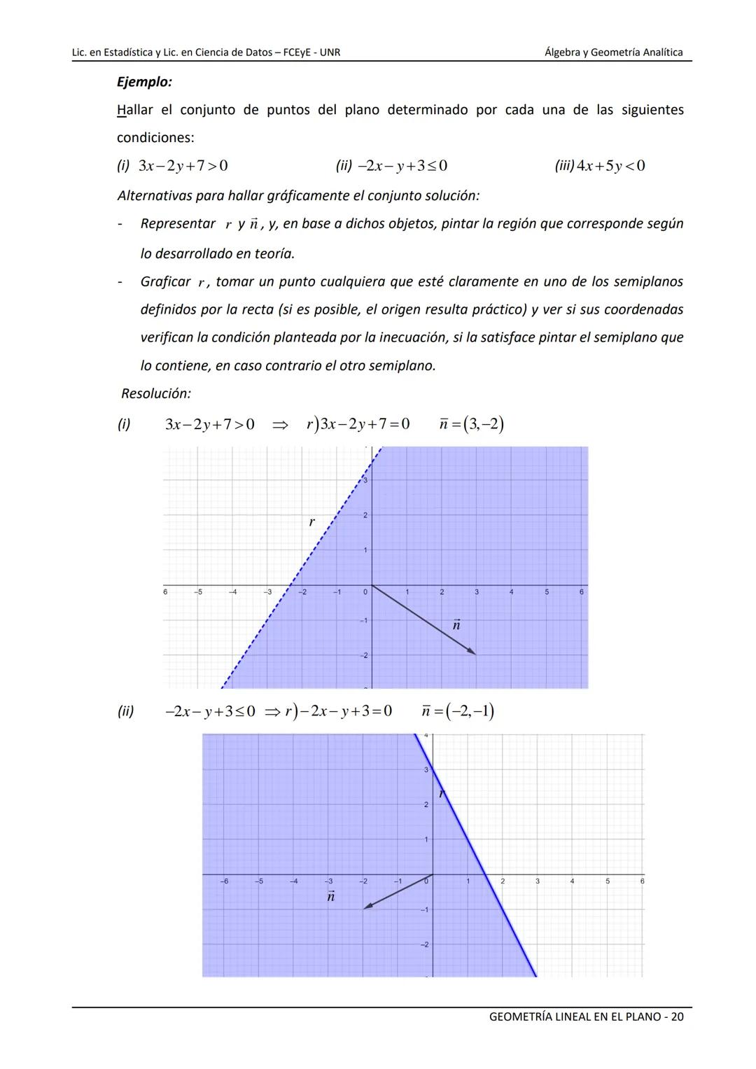 --- OCR Start ---
NACIONAL
Universidad Nacional de Rosario
ERSIDAD NARE HOM DE Facultad de Ciencias Económicas y Estadística
GEOMETRÍA LINEA