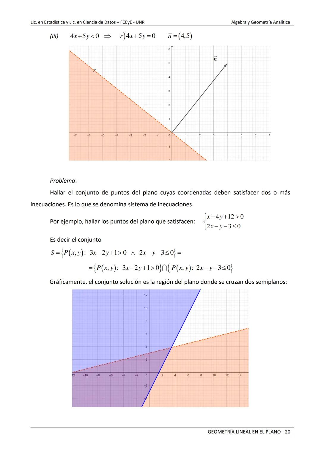 --- OCR Start ---
NACIONAL
Universidad Nacional de Rosario
ERSIDAD NARE HOM DE Facultad de Ciencias Económicas y Estadística
GEOMETRÍA LINEA