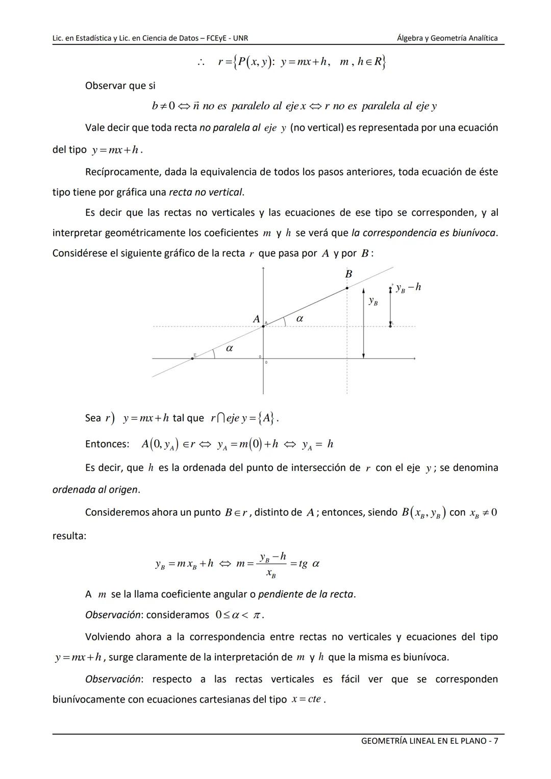 --- OCR Start ---
NACIONAL
Universidad Nacional de Rosario
ERSIDAD NARE HOM DE Facultad de Ciencias Económicas y Estadística
GEOMETRÍA LINEA