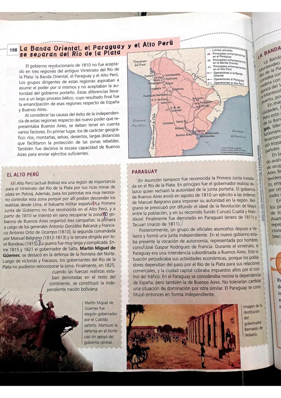 196 LAS ETAPAS DE LA GUERRA DE LA INDEPENDENCIA
La guerra por la independencia que siguió a los movimien- 
- Las condiciones para la emancip