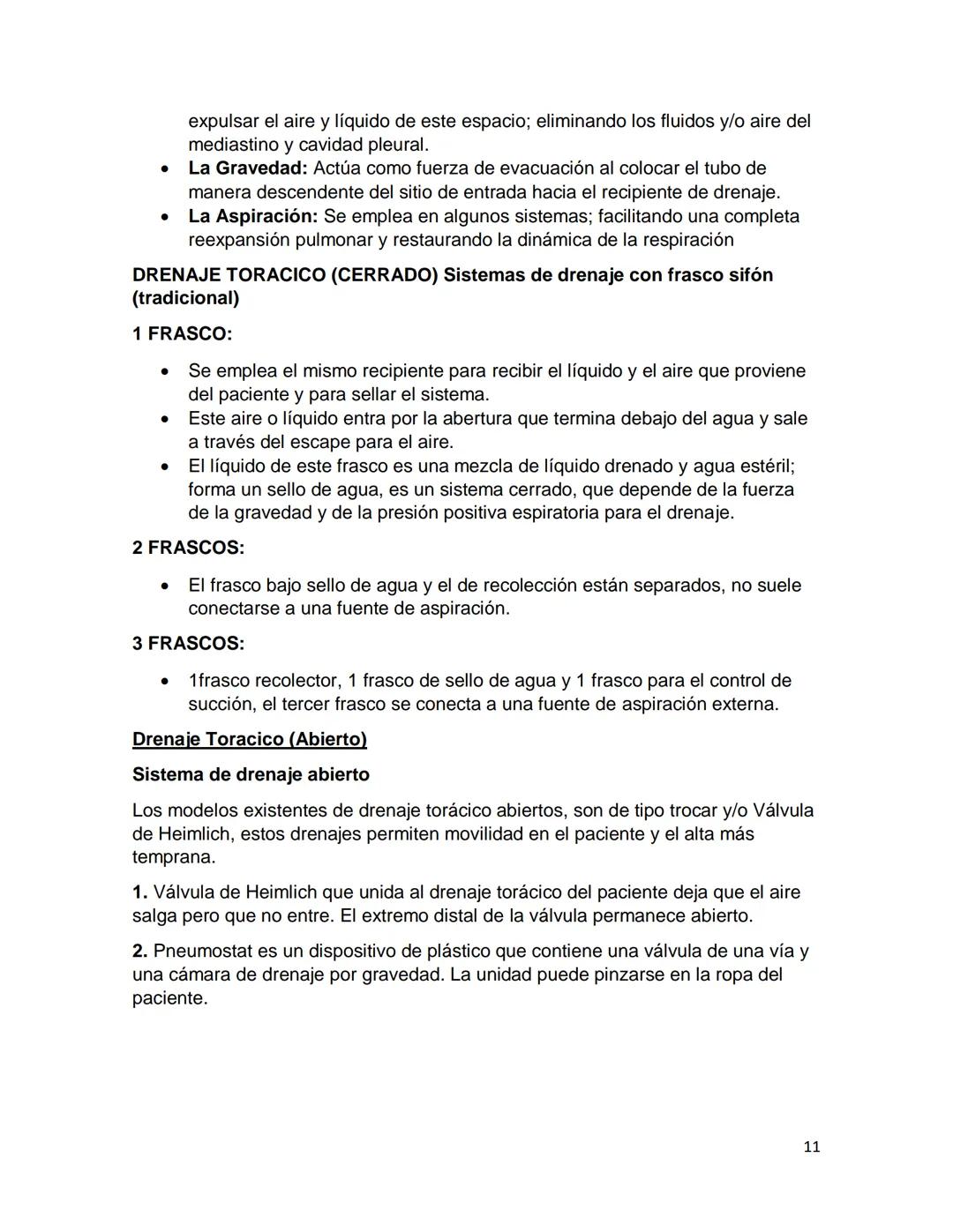 Drenajes manejo y cuidados de enfermería parte 1
Concepto de drenaje:
Todo tipo de maniobra y material destinados a la evacuación o derivaci