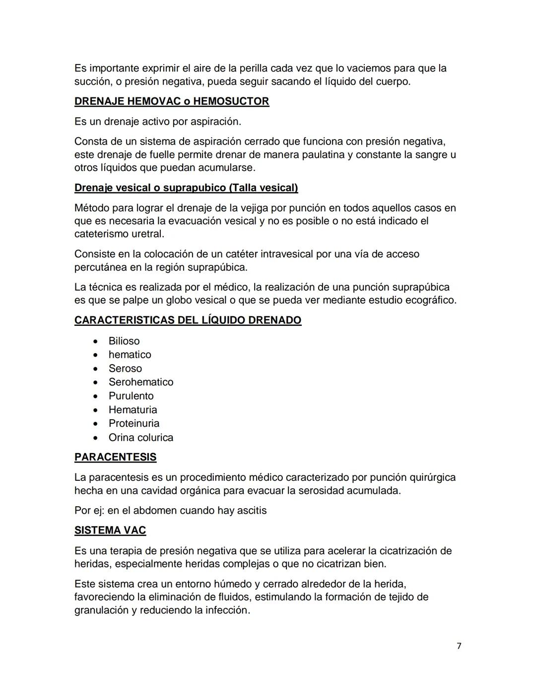 Drenajes manejo y cuidados de enfermería parte 1
Concepto de drenaje:
Todo tipo de maniobra y material destinados a la evacuación o derivaci