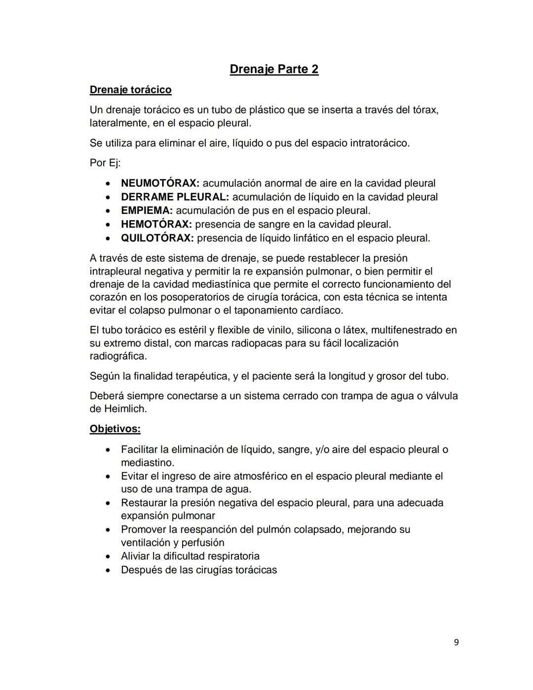 Drenajes manejo y cuidados de enfermería parte 1
Concepto de drenaje:
Todo tipo de maniobra y material destinados a la evacuación o derivaci