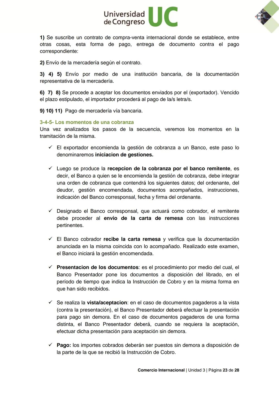 Universidad
de Congreso
UC
Comercio
Internacional
MÓDULO 3: BANCOS Y
ADUANA EN EL COMERCIO
INTERNACIONAL
Lic. Adriana Monge
Universidad de C