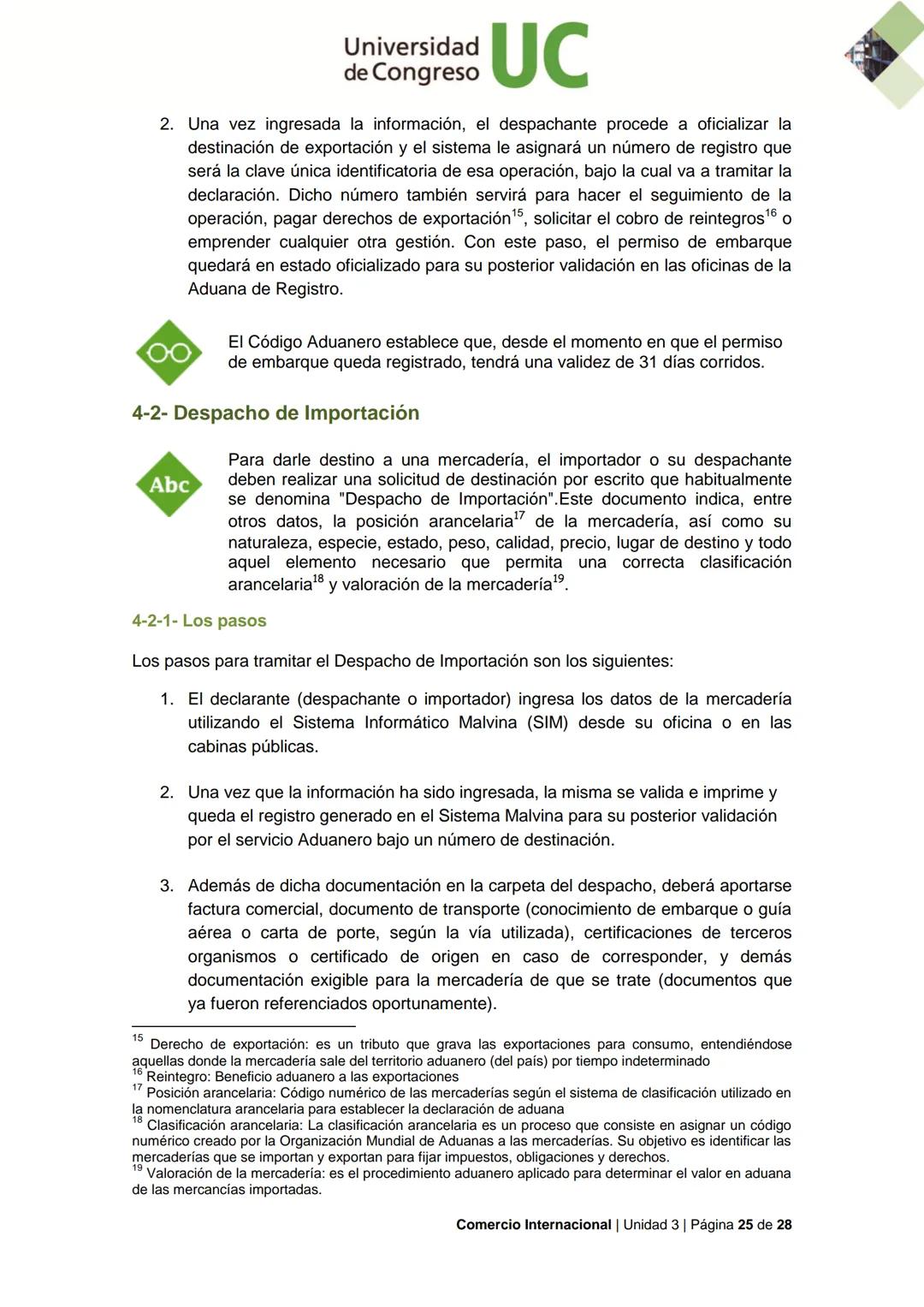Universidad
de Congreso
UC
Comercio
Internacional
MÓDULO 3: BANCOS Y
ADUANA EN EL COMERCIO
INTERNACIONAL
Lic. Adriana Monge
Universidad de C