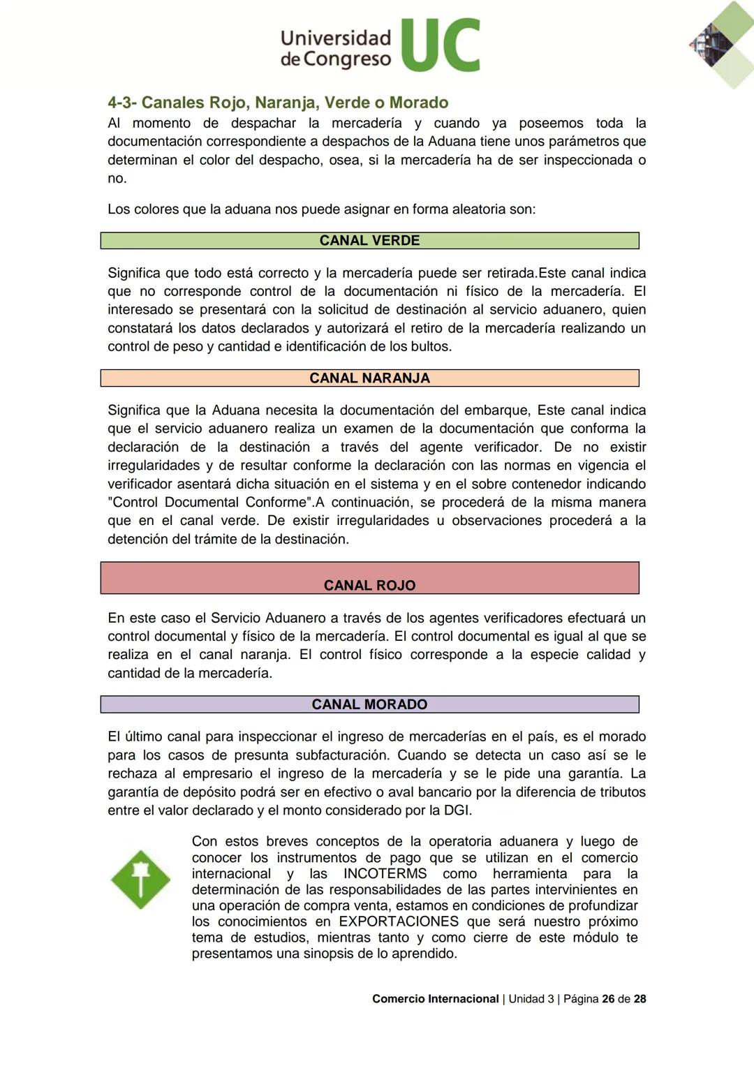 Universidad
de Congreso
UC
Comercio
Internacional
MÓDULO 3: BANCOS Y
ADUANA EN EL COMERCIO
INTERNACIONAL
Lic. Adriana Monge
Universidad de C