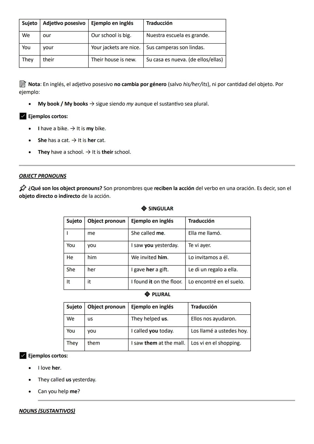 English # SUBJECT PRONOUNS
Los subject pronouns (pronombres personales sujeto) en inglés se usan para indicar quién realiza la acción en un