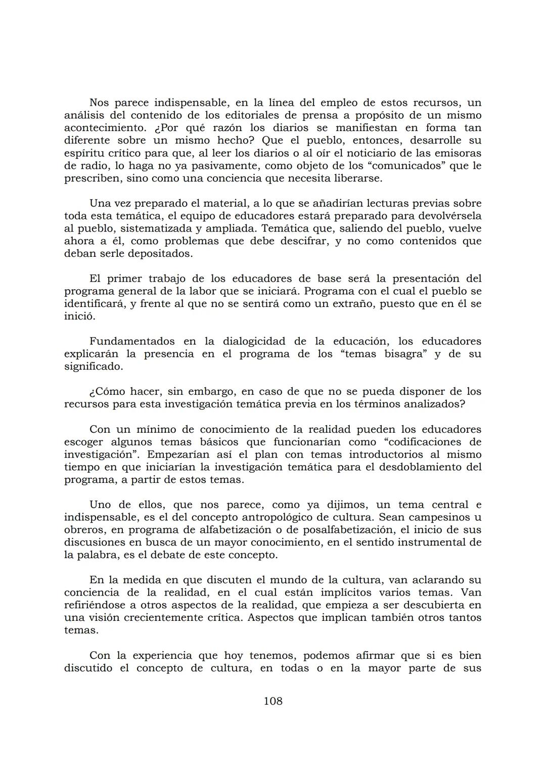 # PEDAGOGÍA DEL OPRIMIDO
Paulo Freire
1 INDICE
APRENDER A DECIR SU PALABRA. EL MÉTODO DE ALFABETIZACIÓN DEL
PROFESOR PAULO FREIRE, por ER