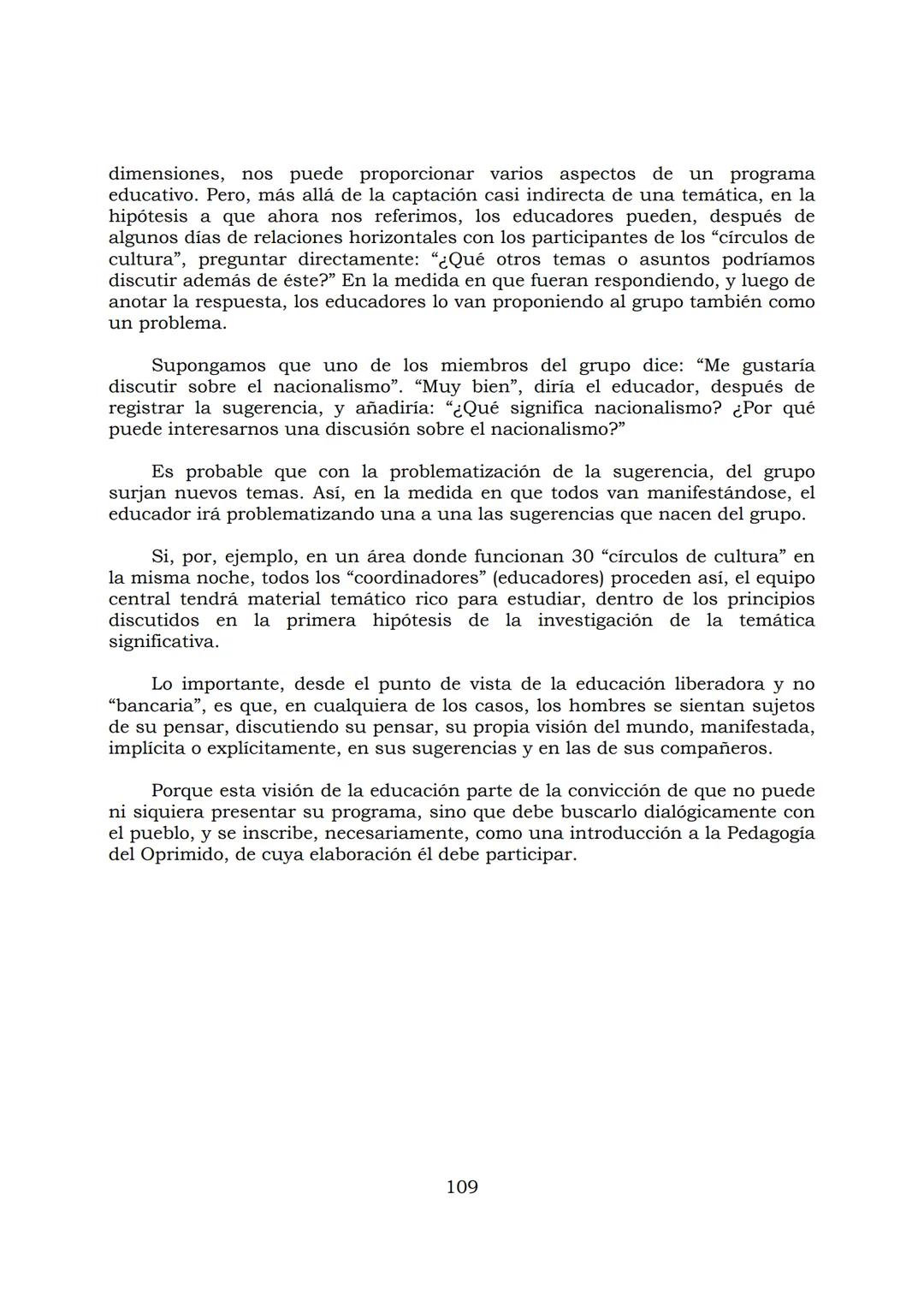 # PEDAGOGÍA DEL OPRIMIDO
Paulo Freire
1 INDICE
APRENDER A DECIR SU PALABRA. EL MÉTODO DE ALFABETIZACIÓN DEL
PROFESOR PAULO FREIRE, por ER