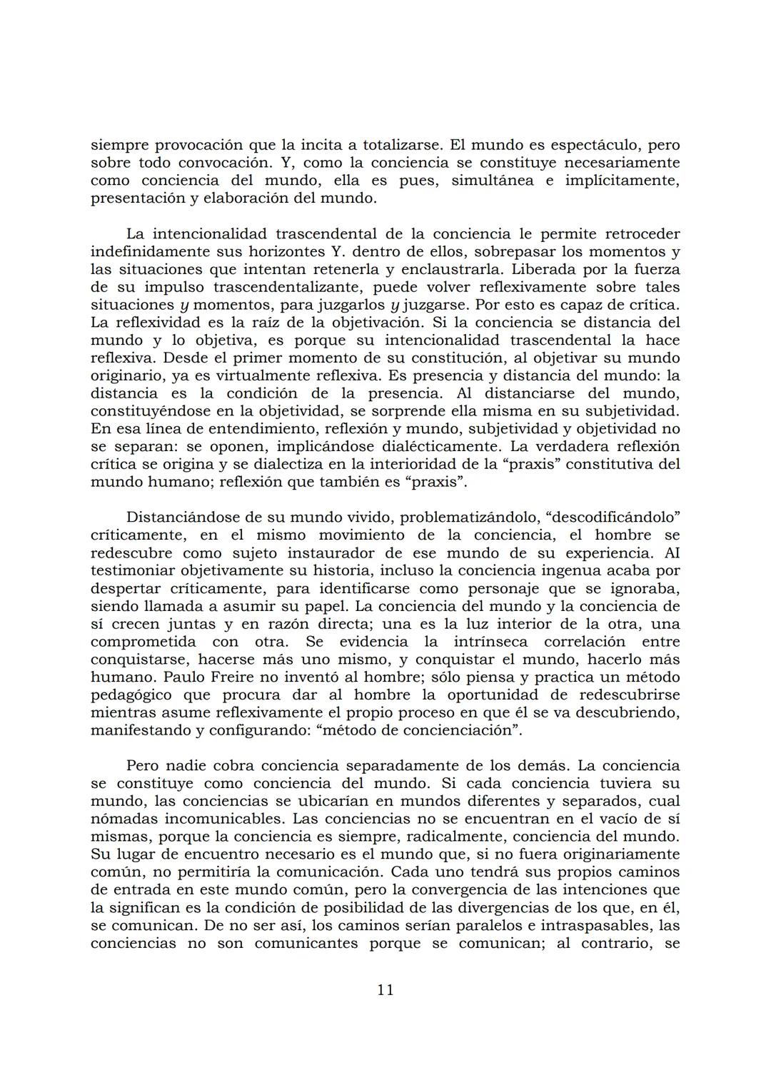 # PEDAGOGÍA DEL OPRIMIDO
Paulo Freire
1 INDICE
APRENDER A DECIR SU PALABRA. EL MÉTODO DE ALFABETIZACIÓN DEL
PROFESOR PAULO FREIRE, por ER