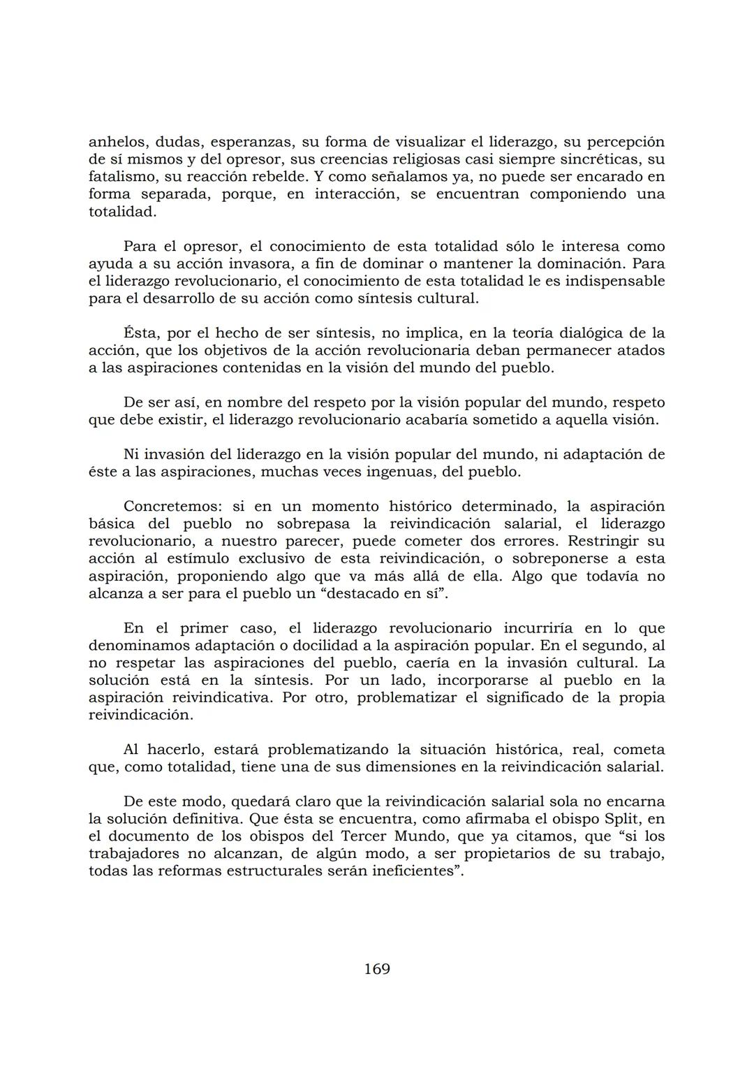 # PEDAGOGÍA DEL OPRIMIDO
Paulo Freire
1 INDICE
APRENDER A DECIR SU PALABRA. EL MÉTODO DE ALFABETIZACIÓN DEL
PROFESOR PAULO FREIRE, por ER
