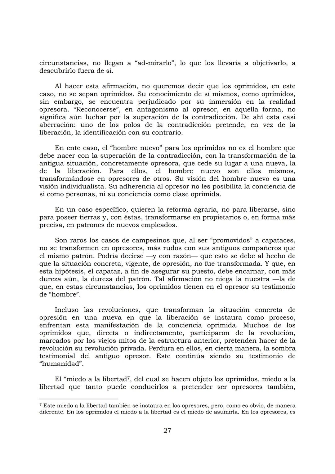 # PEDAGOGÍA DEL OPRIMIDO
Paulo Freire
1 INDICE
APRENDER A DECIR SU PALABRA. EL MÉTODO DE ALFABETIZACIÓN DEL
PROFESOR PAULO FREIRE, por ER