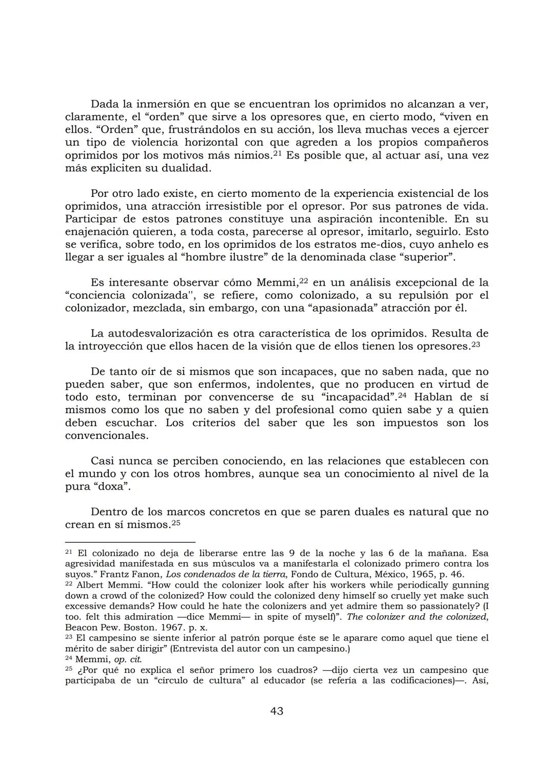 # PEDAGOGÍA DEL OPRIMIDO
Paulo Freire
1 INDICE
APRENDER A DECIR SU PALABRA. EL MÉTODO DE ALFABETIZACIÓN DEL
PROFESOR PAULO FREIRE, por ER