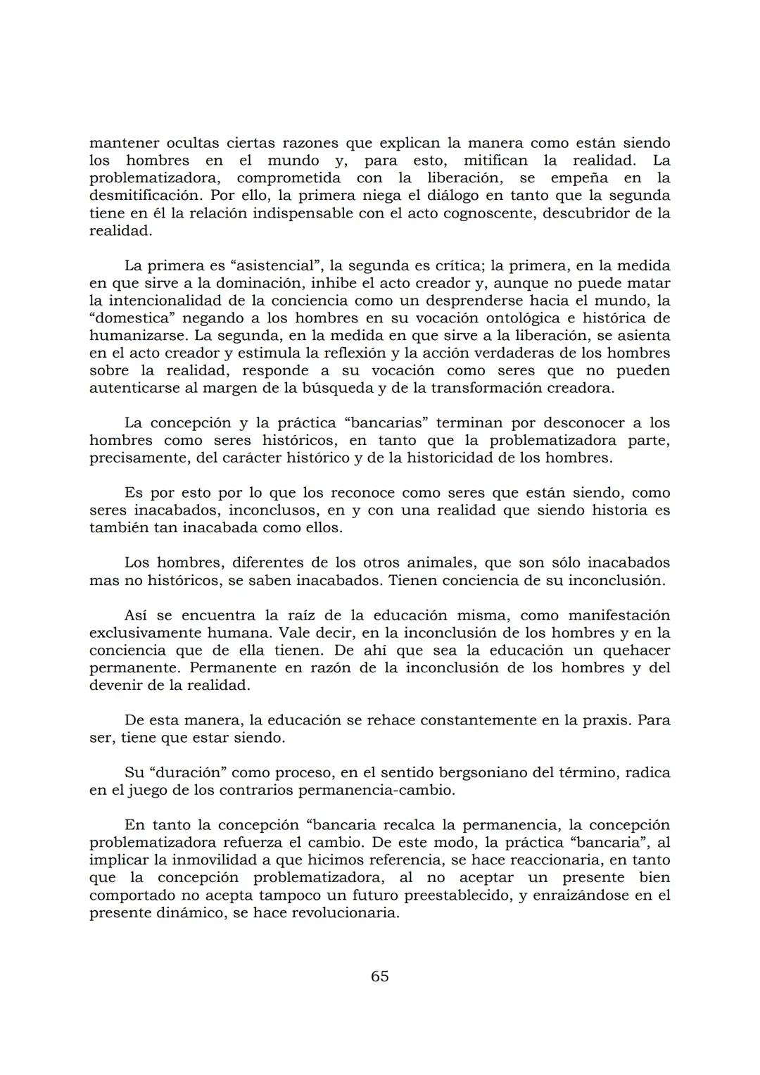 # PEDAGOGÍA DEL OPRIMIDO
Paulo Freire
1 INDICE
APRENDER A DECIR SU PALABRA. EL MÉTODO DE ALFABETIZACIÓN DEL
PROFESOR PAULO FREIRE, por ER