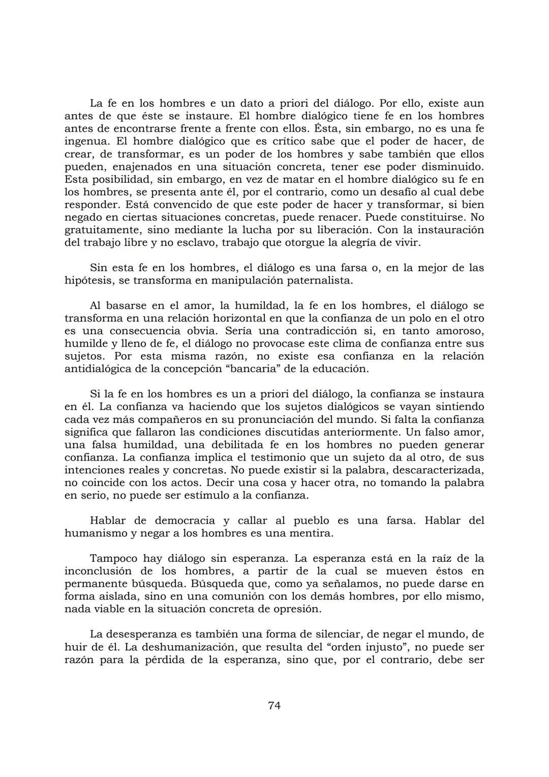 # PEDAGOGÍA DEL OPRIMIDO
Paulo Freire
1 INDICE
APRENDER A DECIR SU PALABRA. EL MÉTODO DE ALFABETIZACIÓN DEL
PROFESOR PAULO FREIRE, por ER