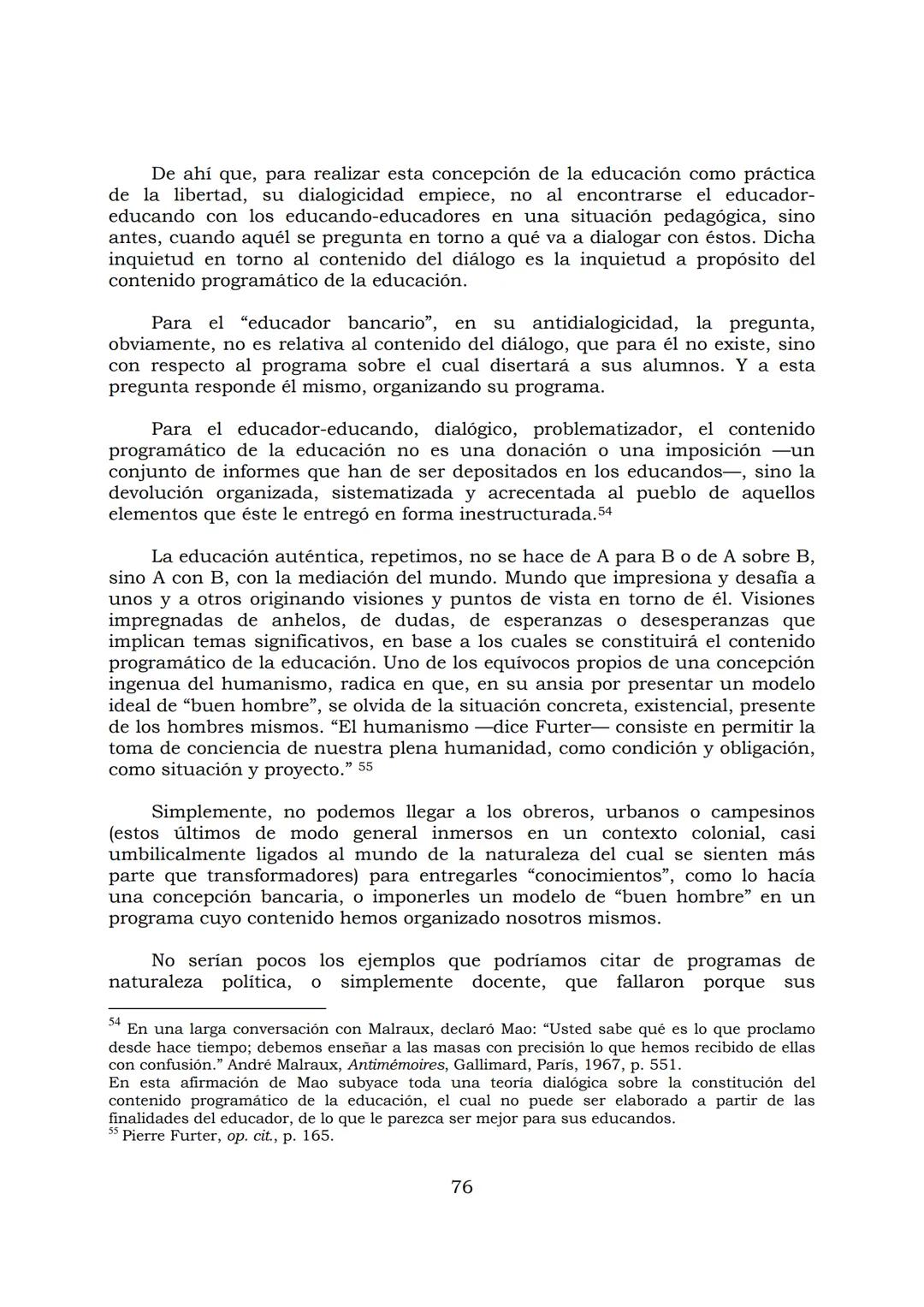 # PEDAGOGÍA DEL OPRIMIDO
Paulo Freire
1 INDICE
APRENDER A DECIR SU PALABRA. EL MÉTODO DE ALFABETIZACIÓN DEL
PROFESOR PAULO FREIRE, por ER