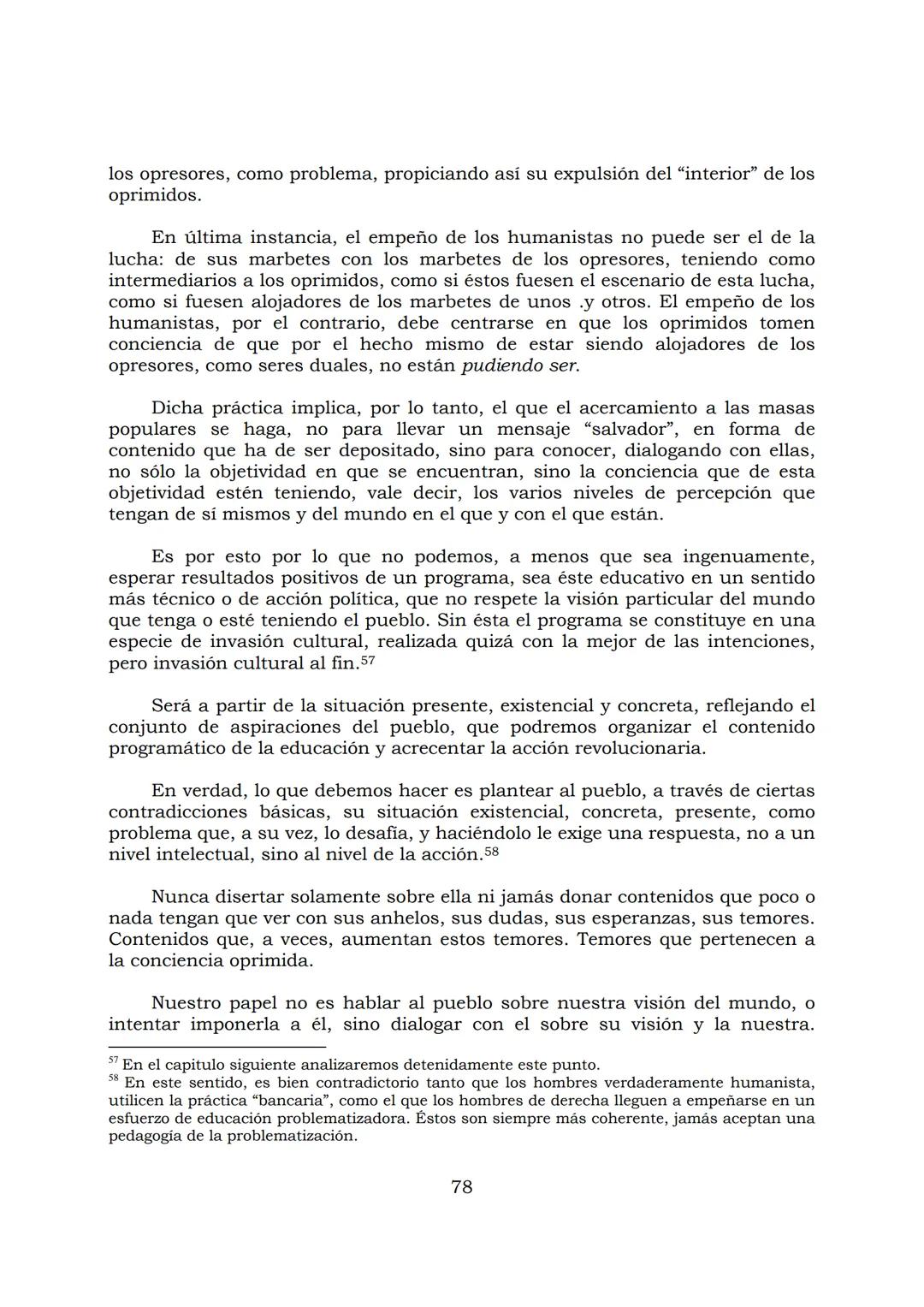 # PEDAGOGÍA DEL OPRIMIDO
Paulo Freire
1 INDICE
APRENDER A DECIR SU PALABRA. EL MÉTODO DE ALFABETIZACIÓN DEL
PROFESOR PAULO FREIRE, por ER