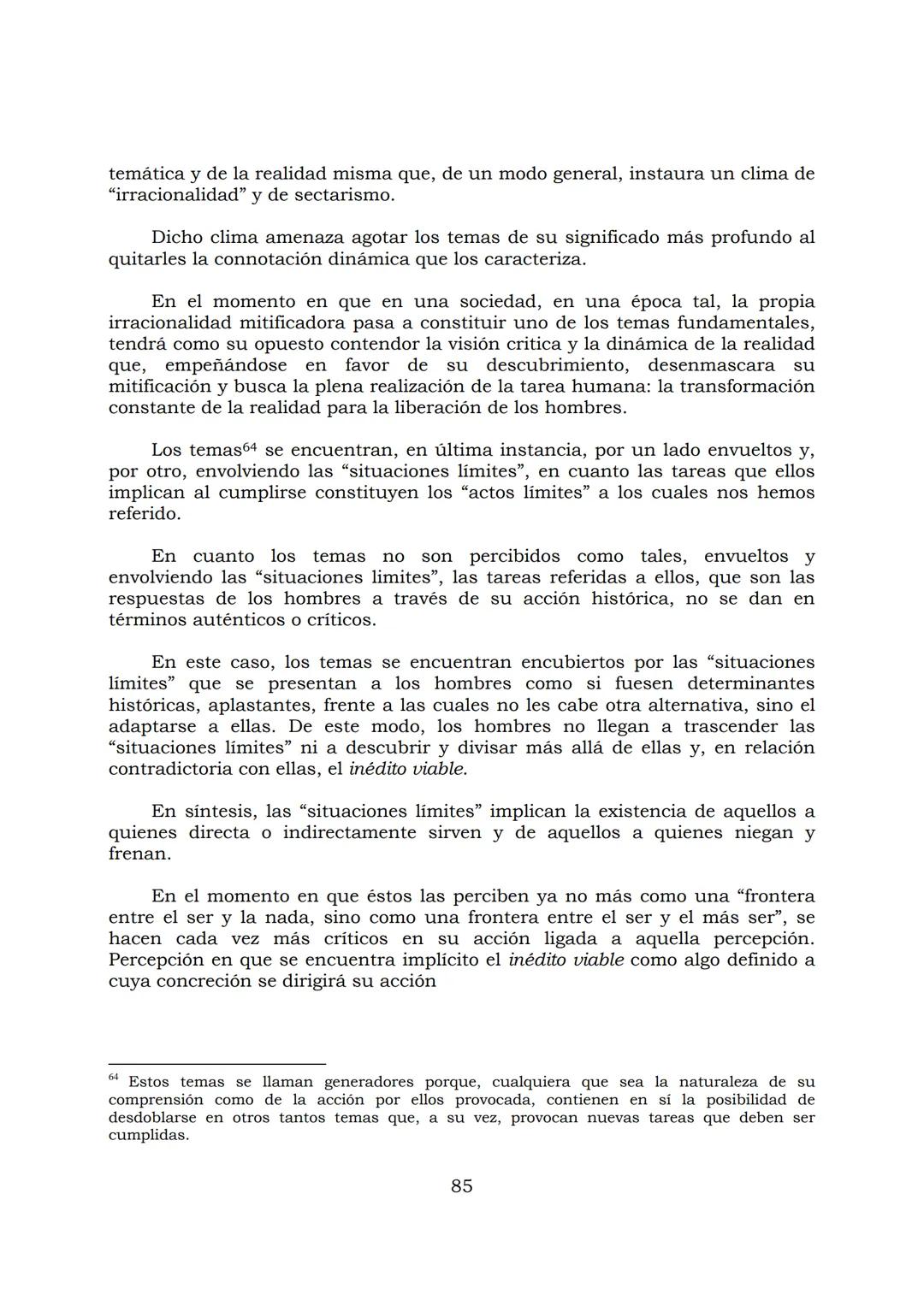 # PEDAGOGÍA DEL OPRIMIDO
Paulo Freire
1 INDICE
APRENDER A DECIR SU PALABRA. EL MÉTODO DE ALFABETIZACIÓN DEL
PROFESOR PAULO FREIRE, por ER