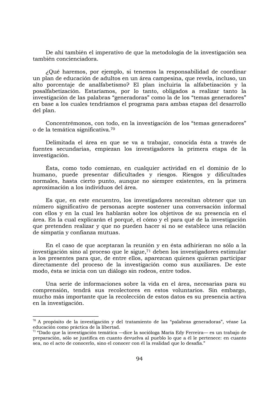 # PEDAGOGÍA DEL OPRIMIDO
Paulo Freire
1 INDICE
APRENDER A DECIR SU PALABRA. EL MÉTODO DE ALFABETIZACIÓN DEL
PROFESOR PAULO FREIRE, por ER