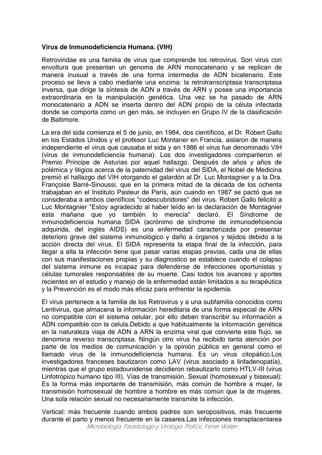 MICROBIOLOGÍA Y PARASITOLOGÍA
CARRERA: Técnico superior en enfermería
UNIDAD CURRICULAR: Microbiología y Parasitología
CURSO: 1º año "B"
DOC