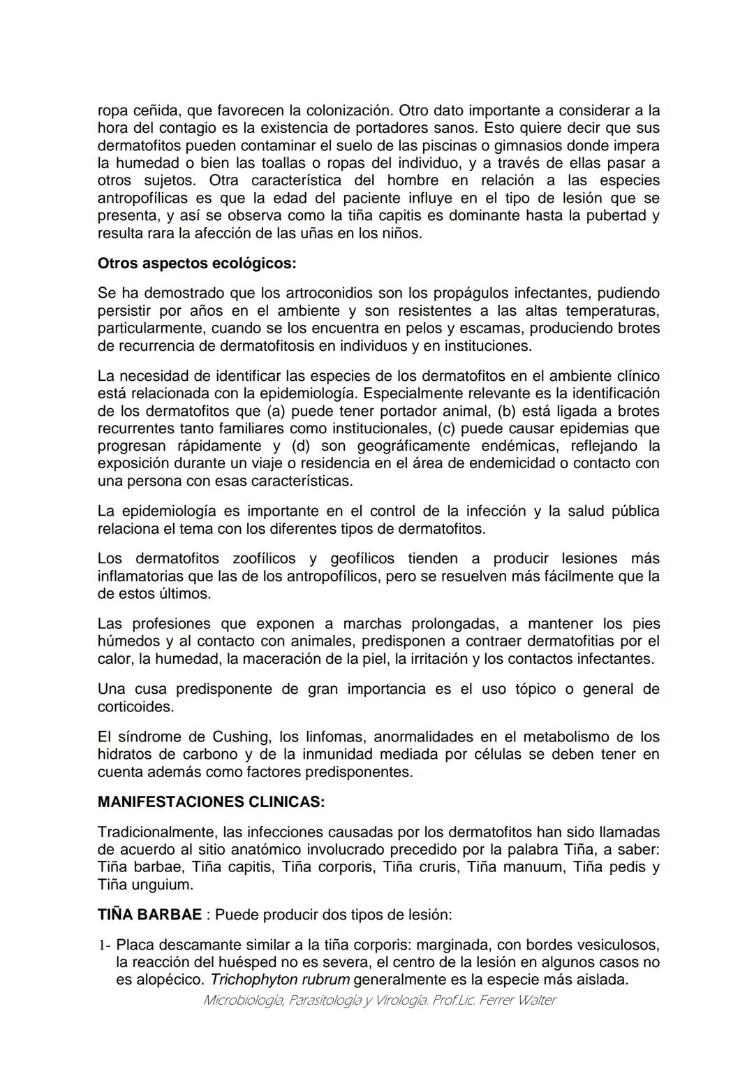 MICROBIOLOGÍA Y PARASITOLOGÍA
CARRERA: Técnico superior en enfermería
UNIDAD CURRICULAR: Microbiología y Parasitología
CURSO: 1º año "B"
DOC