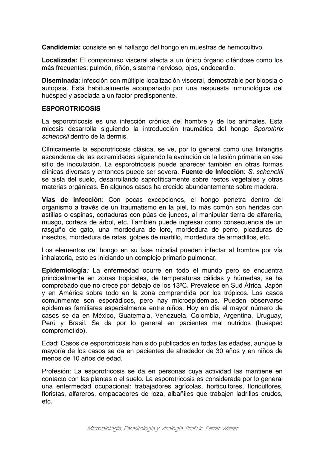 MICROBIOLOGÍA Y PARASITOLOGÍA
CARRERA: Técnico superior en enfermería
UNIDAD CURRICULAR: Microbiología y Parasitología
CURSO: 1º año "B"
DOC
