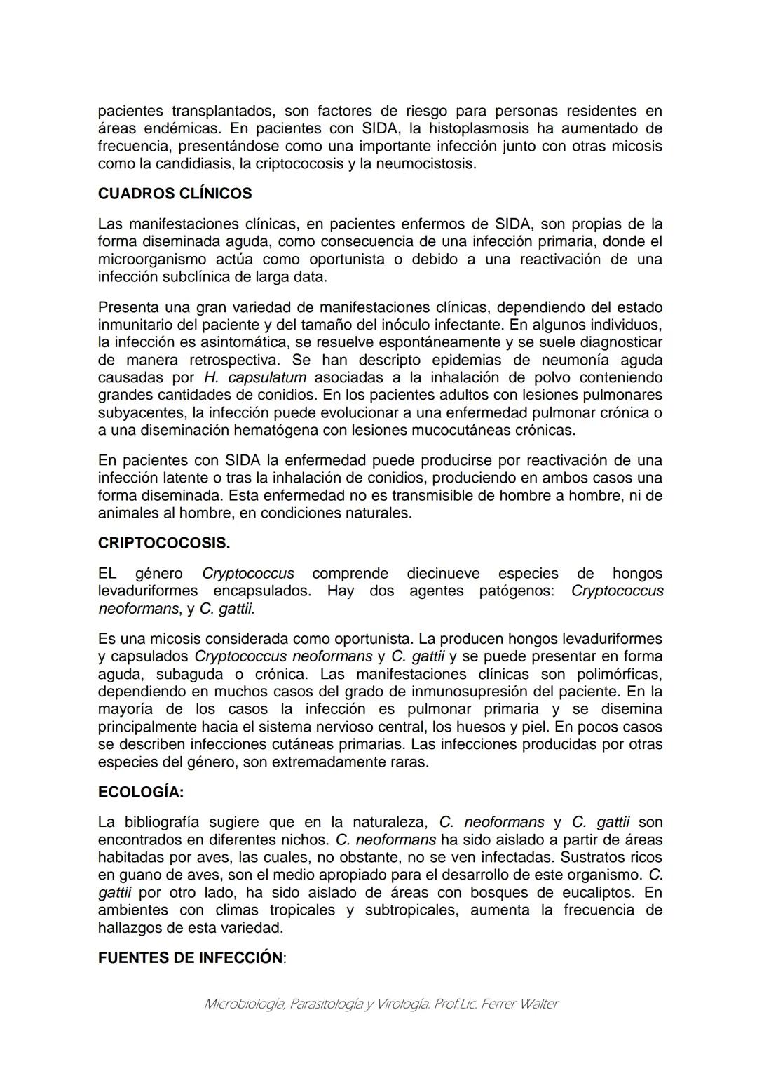 MICROBIOLOGÍA Y PARASITOLOGÍA
CARRERA: Técnico superior en enfermería
UNIDAD CURRICULAR: Microbiología y Parasitología
CURSO: 1º año "B"
DOC