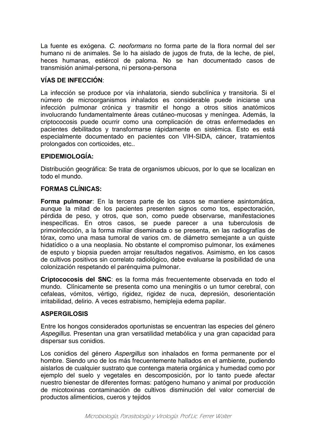MICROBIOLOGÍA Y PARASITOLOGÍA
CARRERA: Técnico superior en enfermería
UNIDAD CURRICULAR: Microbiología y Parasitología
CURSO: 1º año "B"
DOC