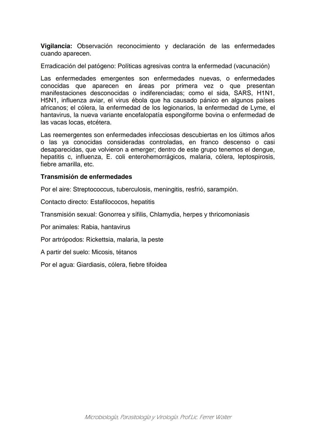 MICROBIOLOGÍA Y PARASITOLOGÍA
CARRERA: Técnico superior en enfermería
UNIDAD CURRICULAR: Microbiología y Parasitología
CURSO: 1º año "B"
DOC