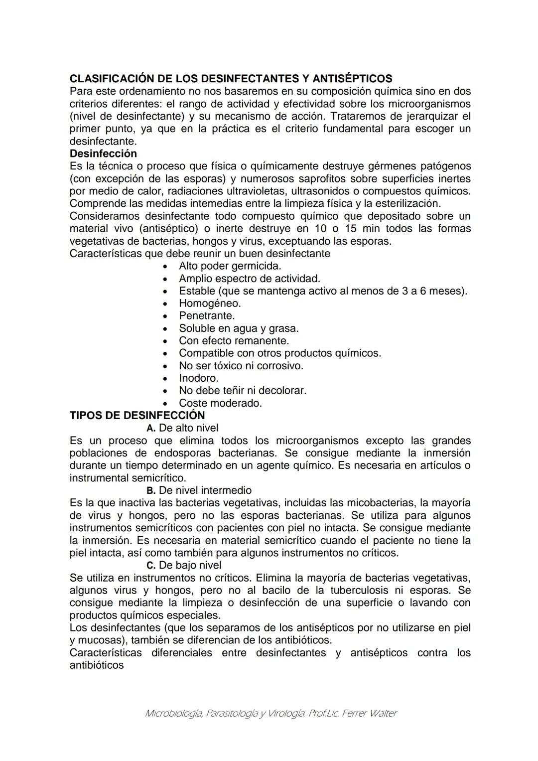 MICROBIOLOGÍA Y PARASITOLOGÍA
CARRERA: Técnico superior en enfermería
UNIDAD CURRICULAR: Microbiología y Parasitología
CURSO: 1º año "B"
DOC