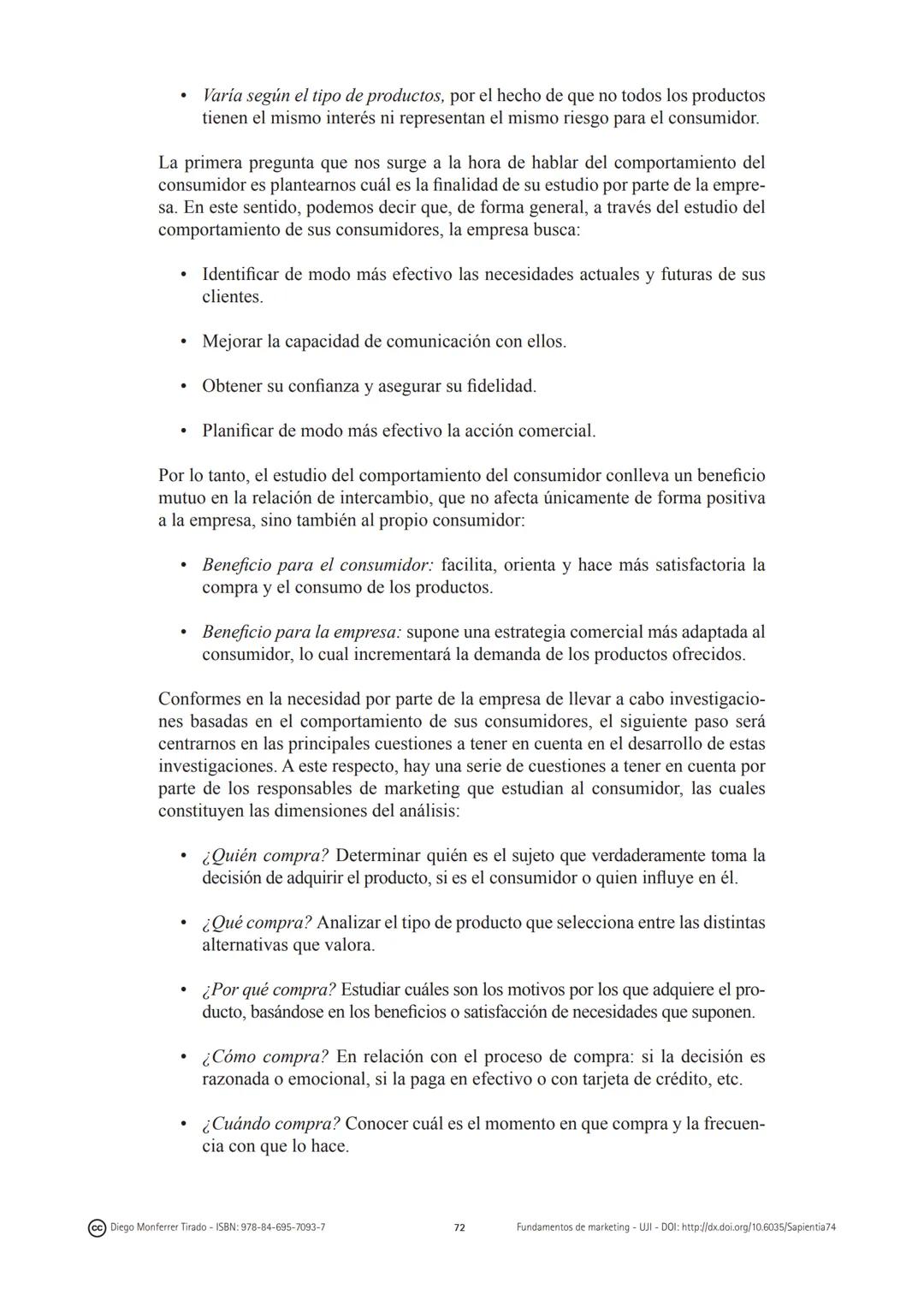 CAPÍTULO 4:
El comportamiento del
consumidor
(cc) Diego Monferrer Tirado - ISBN: 978-84-695-7093-7
69
Fundamentos de marketing-UJI-DOI: http